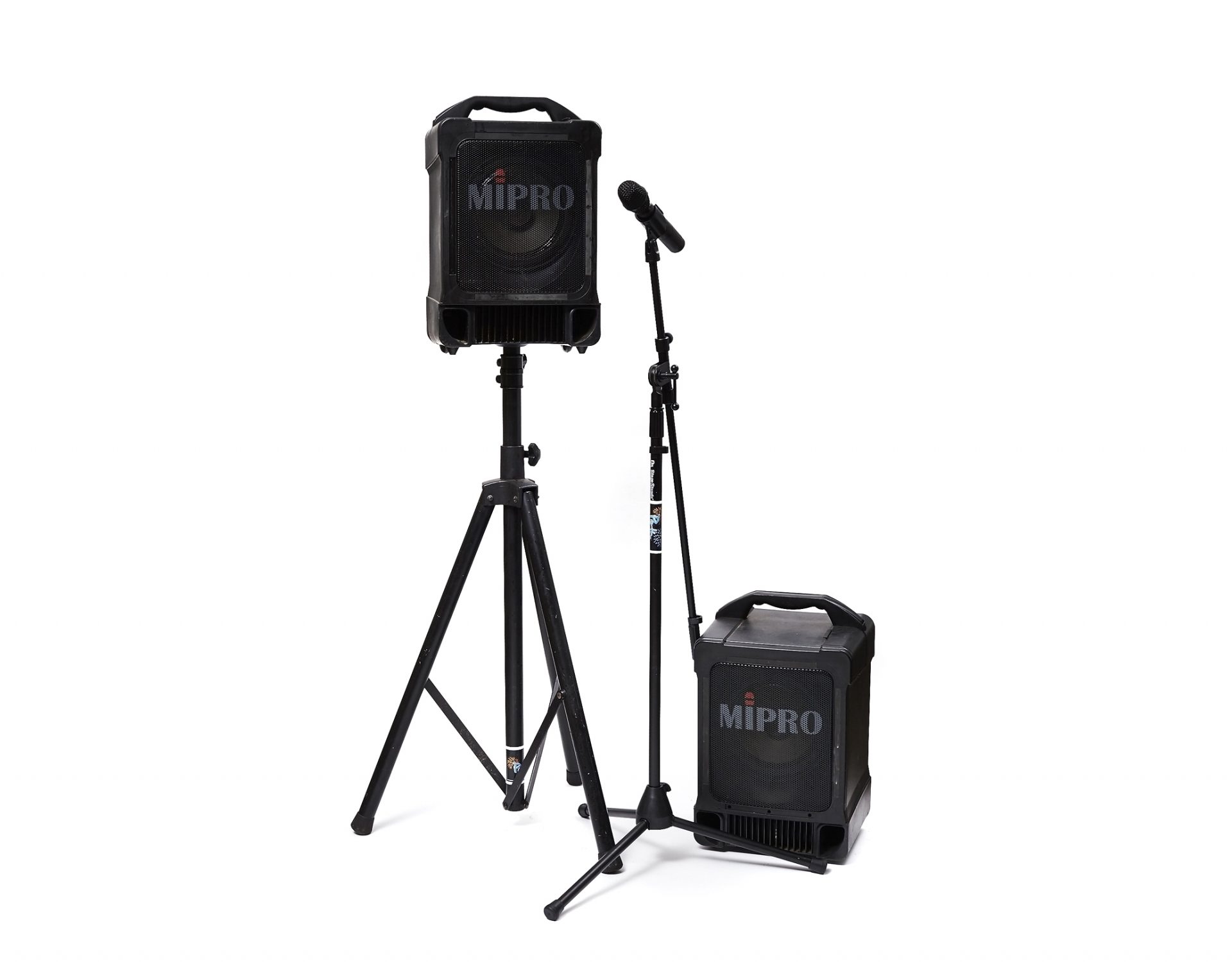 P.A. System Battery and 240V Two Speaker Cordless Microphone Perth