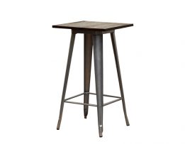 High Bar Table Hire White Tolix Timber, Round Bar Table Hire Perth Australia