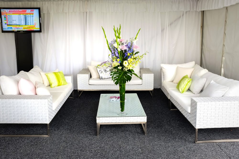 Wicker White Furniture Outdoor 3 Sofa Hire | Perth Party Hire