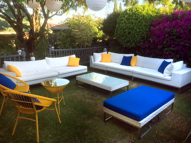 Wicker 2 Seat No Arms Outdoor Furniture Party Hire Wa - Wicker Outdoor Furniture Perth Western Australia