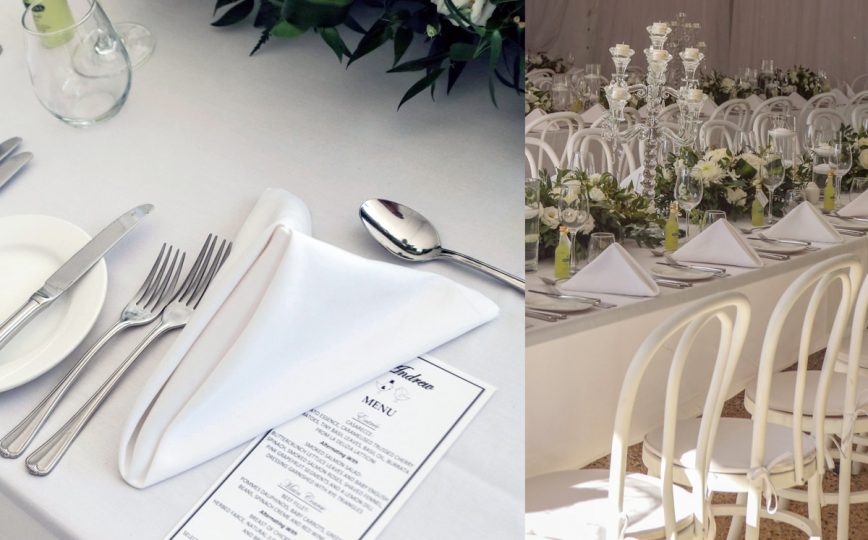 Wedding Table Setting Placements