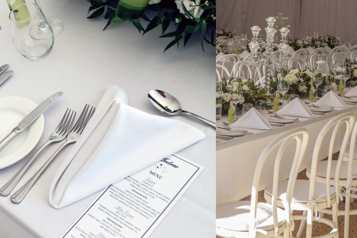 Table Settings with Perth Party Hire Equipment Gallery WA