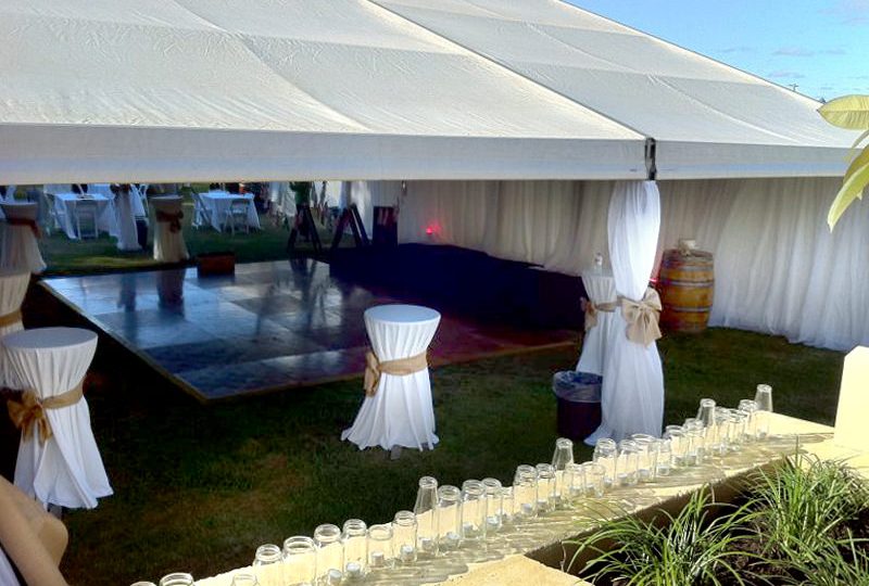 Party marquee and dance floor